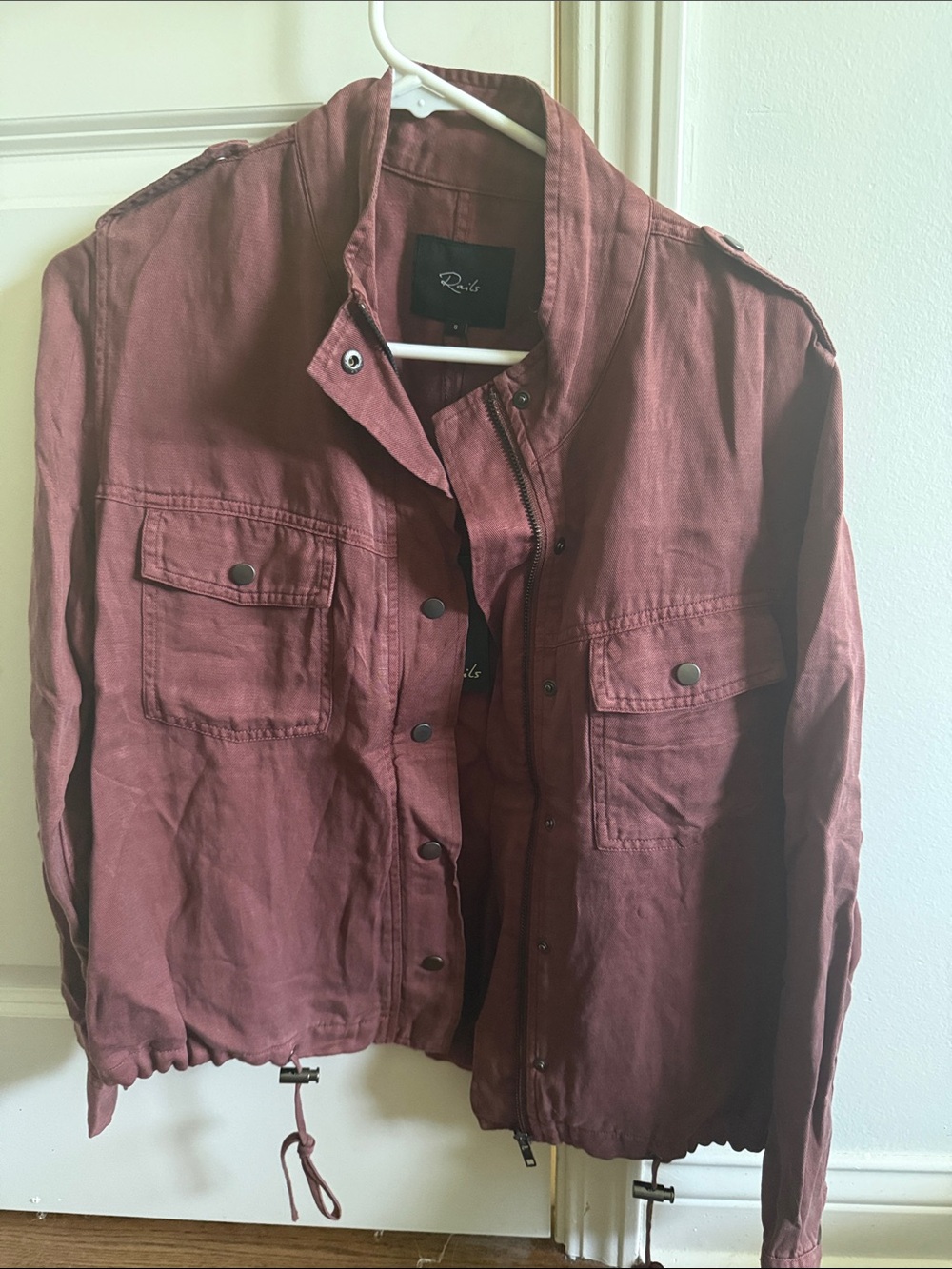 Rails Burgundy Drawstring Utility Jacket